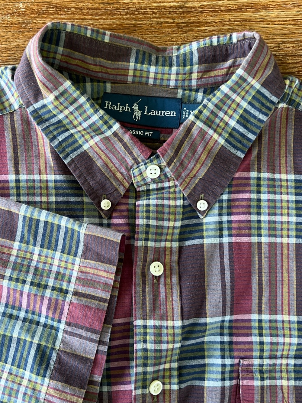 Ralph Lauren Classic Fit Short Sleeve Plaid Button Down Shirt XXL